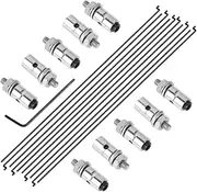 Hobbypark 20pcs 1.3mm Adjustable Pushrod Connector Linkage Stopper & Φ1.2mm x L180mm Steel Z Style Pushrods Parts for RC Airplane Plane Boat Replacement