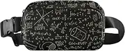 [Amooorous] Black and White Cool Graffiti Stylish Waist Bag Fanny Pack for Women Men Mini Crossbody Sling Bag with Adjustable Strap for Travel Shopping Running, Black and white cool graffiti, 1 size