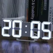 3D LED Digital Wall Clock Alarm Date Temperature Table Desktop Home Decor w/ USB