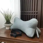 [ZHIWEIKJ] Neck & Cervical Pillows Dog Bone Shaped Travel Neck Pillows with Washable Removable Cover Have Loops On Either End for Car Bus Truck Driving Comfort Head Rest Support Neck Chiropractic Pillow (Color