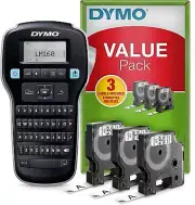 Dymo LabelManager 160 Label Maker Starter Kit +3 bundle Bonus Labeling Tapes
