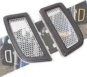 Fairing Lower Grills LED Turn Signal Running Light Fit For Harley Road Glide FLTR Street Glide FLHX Electra Glide Ultra FLHTK Ultra CVO Limited FLHTKSE 2014-2024 (Chrome Housing Smoke Lens)