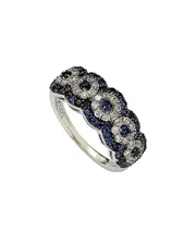 Suzy Levian 18K & Silver 2.09 ct. tw. Sapphire Ring