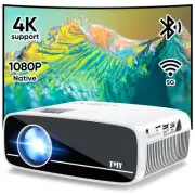 Native 1080P Projector with 5G WiFi and Bluetooth 5.1, 4K Supported Mini Proj...