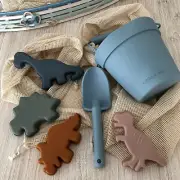 Silicone Beach Bucket Set with Shovel and Moulds for Kids | Beach Toys