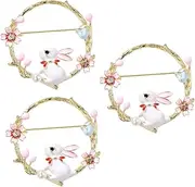 [WOFASHPURET] Rabbit Brooch Frog Stuff Plush Bunny Ears Cute Adorable Bunny Brooch Corsage Lapel Pin Cage Stuffed Hijab Hairpin Headband Sloth Costume Jewelry Animal Brooch Pin Metal