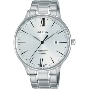 ALBA 雅柏 羅馬數字時尚手錶-銀43mm(AS9E95X1/VJ42-X238S)
