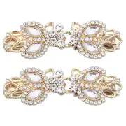 2pcs Sweater Clips, Cape Cloak Clasp Shawl Collar Clasp(Gold, 2.17" x 0.71")