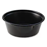 Fabrikal PC150SB Portion Cups, 1.5 Oz, Squat, Black, 250/sleeve, 10