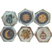 Variety Of 6 MCG Textiles Lucite Acrylic Coaster Kits New