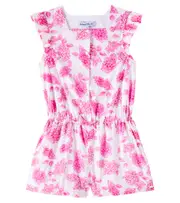 [Tartine et Chocolat] Tartine et Chocolat Floral ruffled cotton playsuit Y 3 white