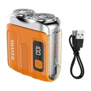 Electric Smart Shaver Home Portable Shaver Digital Display Mini Rechargeable Shaver Powerful Shaver As Shown