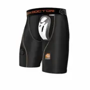 Shock Doctor MEN'S Core Hockey COMPRESSION SHORTS - BioFlex Cup, Sock Tabs