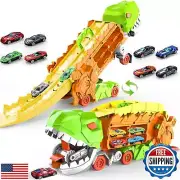 Dufuntotoys City Dinosaur Ultimate Hauler Track Toy, Transforms into Stomping