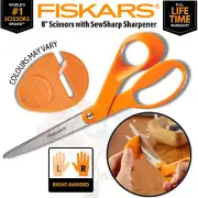 Fiskars 8" Shears & Scissors Sharpener, Genuine, Dressmakers, Sewing, Fabric