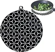 Silicone Fiberglass Scratch Protector,Non Slip Silicone Mat Heat Resistant Cooktop Protector - Tight Fit Cuttable Protector Mat for Kitchen