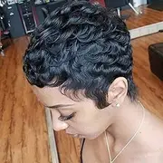 (short curly) - VCK Black Short Curly Human Hair Wigs Pixie Cut Wigs for Black Women Short Wigs Human Hair Natural Fashion Wigs