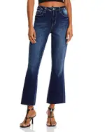 L'Agence Kendra High Rise Cropped Flare Jeans in Columbia