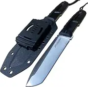 Full-tang 8Cr14 Steel 10.63" Tactical Survival Knife G-10 Handle with kydex Sheath