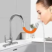 20CM(7.87") Faucet Extender Tubes, 360° Free Rotating Foaming Splash-Proof Sink Hose, Silincon Pipe Female Thread Connector (2.3cm/0.98in), Multipurpose Connector Kitchen Faucet Extender Kit