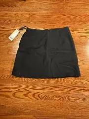 Uniqlo Women's Mini Skirt Size 2 Black Wool with Polyester Short Mini