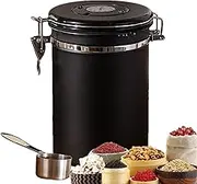 Coffee Canister Airtight | Cereal Airtight Sealed Storage Canister | Food Storage Container for Grounds Coffee, Beans, Tea