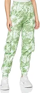 [UNIQUE 21] Women's SAGE NEON TIE DYE Jogger Track Pants