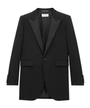 Saint Laurent Tuxedo Single-Breasted Jacket FR38,FR40,FR42 black