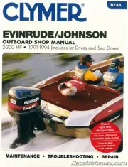 1991-1994 Evinrude-Johnson 2-300hp Outboard Boat Engine Repair Manual : B733
