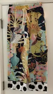 NWT Anthropologie Alessandro Florio Floral Flannel Pajama Sleep Pants Sz M