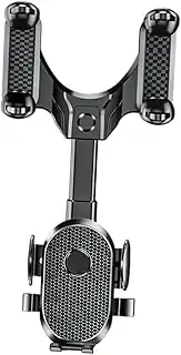 Mobile Phone Holder Phone Stand Kit Mirror Phone Holder for Bike Rear Car Cell Phone Holder View Motorcycle Cell Phone Mount Tablet Header Dash Camera Base para Autos Black Abs