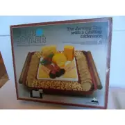 Vintage 1981 Cold Butler Refrigerating Hors d 'Oeuvres Tray Glacierware Franco D