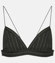 [Alex Perry] Alex Perry Pinstripe Lurex® bralette AU 8 black