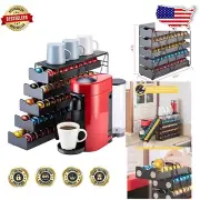 Durable 5-Tier Coffee Pod Holder Drawer - Organize 100 Nespresso Pods Seamlessly