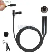 XLR 3Pin 48V Phantom Power Tie Clips Microphones 5m Wire Condenser Lavalier Mics