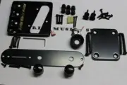 BLACK Telecaster Body HARDWARE SET w/ Wilkinson Bridge & Compensated Saddles