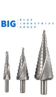 Sherwood 4-30MM Sheet Metal Step Drills HSS (Set-3) Quality Cutting Tools - BIG