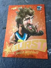 2016 AFL Select Footy Stars Card STARBURST CARICATURE JUSTIN WESTHOFF SB51