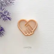 Handshake Heart Polymer Clay Cutter