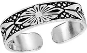 [AeraVida] Blossoming Garden of Aster Flower .925 Sterling Silver Toe or Pinky Ring Jewellery