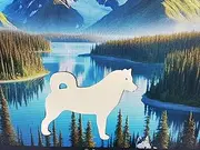 Husky Dog Flexible Vinyl Safety Screen Magnets: Double-Sided. White-Easier to See Day & Night. Decorative. Helps Stop Walking into Screens, for Non-RETRACTABLES, Size W 6" x L 4"
