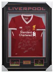 Liverpool Signed 2017/18 Team Jersey Framed Brand New + COA Milner Sturridge