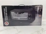 Chef's Counter Countertop Toaster Oven 5.44 Qt Black Timer Rack and Pan NEW!