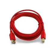 10ft USB 2.0 Computer Cable Type A Male to Type B Male - Red
