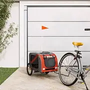 Pet Bike Trailer Orange and Black Oxford Fabric&Iron,Pet Pushchairs & Strollers 9.05KG-93879