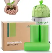 JENCENBIO Compostable Bin Liners 20Liter Extra Thick 1 count (Pack of 45)