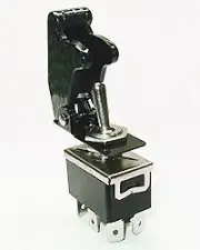 DPDT Toggle Switch 20 Amps @ 125 VAC Includes "Carbon" Safety Cover