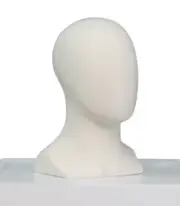 Male Mannequin Display Head - Calico Fabric