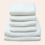 White Stripe Organic Soft 6 pcs Towel Set