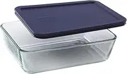 [Pyrex] Simply Store 6-Cup Rectangular Glass Food Storage Dish,Blue